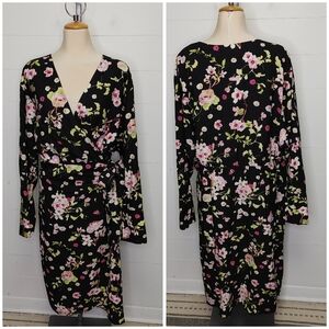 H&M floral wrap dress size 3X